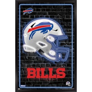Trends International NFL Buffalo Bills - Neon Helmet 23 Framed Wall Poster Prints - 1 of 4