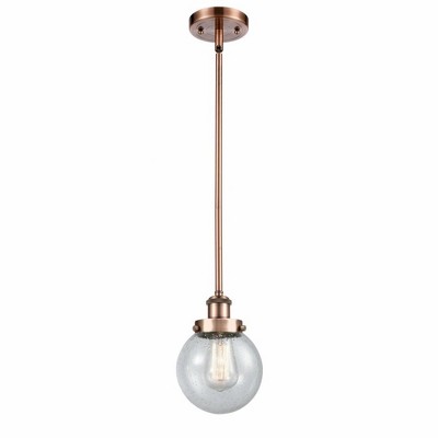 Beacon - 1 Light Stem Hung Mini Pendant In Modern Style-9 Inches Tall and 6 Inches Wide