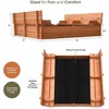 Large Wooden Kids Sandbox with Lid - Outdoor Sand Box with Cover for Sand Protection, Foldable Bench Seats, and Bottom Liner Play22usa - 4 of 4