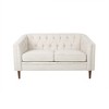 55.5" Diamond-Tufted Loveseat with Button-Tufted Back & Armrests, Tub-Shaped Design with Birch Wood Legs - 2 of 4