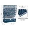 Mind Reader 4-Tier Vertical File Storage, Desktop Organizer, Wall Mount, Office, Metal Mesh, 12.5"L x 4"W x 16.5"H, Black - 3 of 4