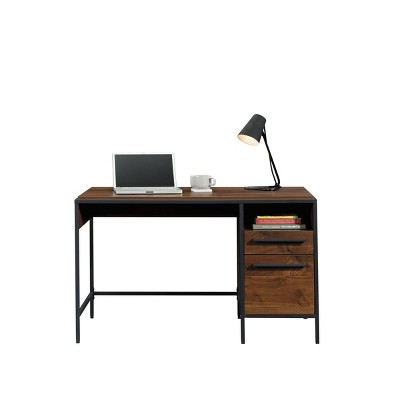GlasFlength Desks Computer Desk Office Desk Writing Table Desk with Drawers Cabinet for Small Space Home Office, Brown, 48.74"*24.96"*29.53"