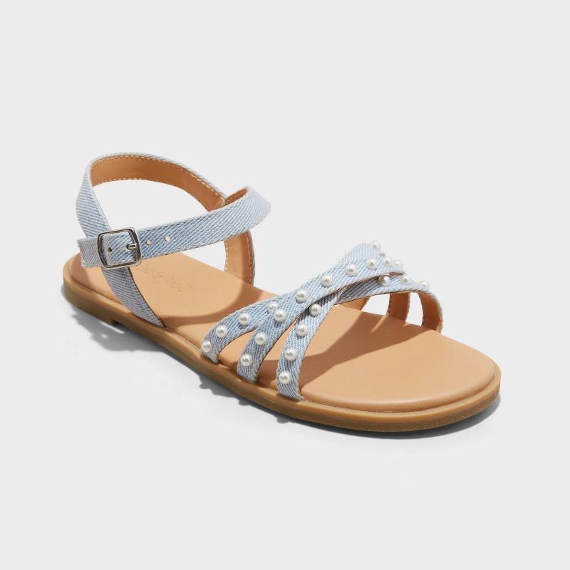 Kids' Cassie Ankle Strap Pearl Sandals - Cat & Jack™, 1 of 17