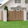 SEVOBAL 6pc Patio Screen Patio Privacy Porch Screen Patio Screens Paged Patio Decorative Screens Patio Screen Decor Outdoor, Brown, 272.82"*15.75"*72" - 2 of 4