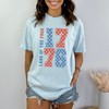 Simply Sage Market Women's Land Of The Free Retro Stars Short Sleeve Garment Dyed Tee - 2 of 2