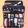 Racxily Large Capacity Travel Makeup Bag with Adjustable Dividers - Portable Oxford Cloth Makeup Storage Box, Black - 4 of 4