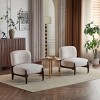 Modern Accent Chairs with Solid Wood Frame,Boucle Upholstered Armless Lounge Chair,Lounge Chair for Living Room or Reading Nook-Koiai - 2 of 4