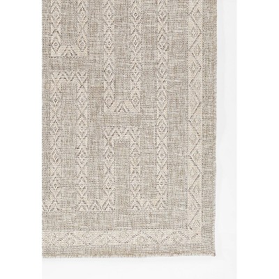 Hampton Gray Rectangular Synthetic Indoor/Outdoor Rug 5' x 7'