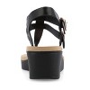 Journee Collection Womens Bianca Wedge Heel Buckle Sandals - 3 of 4