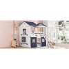 Okak Full Wood Bunk Bed with Elegant Windows, Sills,Tent, Castle Loft Bed with Slide for Toddler Kids Teens Easy Assemble No Box Soring Needed, Pink - 3 of 4