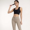 Anna-Kaci Active Women's Scoop Neck Sports Bra with Wide Shoulder Straps and Seamless Fitted Design - 3 of 4