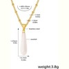 Clotth 15.74+1.96 inch Mysterious Water-Drop Shell Pendant Choker - Stainless Steel Plated with 18K Gold, Minimalist Luxury Necklace for Women - 3 of 4