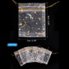 Unique Bargains Moon Star Printed Drawstring Mini Gift Candy Christmas Organza Bags 100 Pcs - 2 of 4