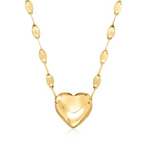 Pure Collection by Ross-Simons Italian 14kt Yellow Gold Heart Lumachina-Chain Necklace Size 16 - 1 of 3