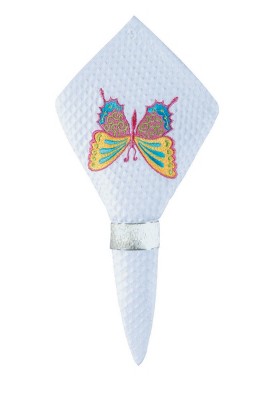 C&F Home Butterfly Waffle Napkin Set 6