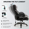 Executive Office Chair Modern with Lumbar Support and 600LBS Capacity for Home Office 24in Wide Seat - 3irtyhousy - 3 of 4