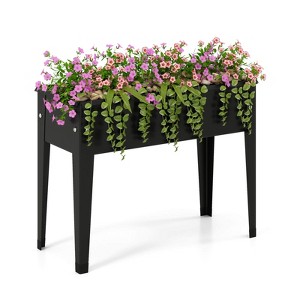 Costway Raised Garden Bed Elevated Metal Planter Box with Legs Drainage Holes Gardening Box - 1 of 4