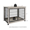 Wooden Indoor Dog Kennel Stylish Pet Crate with Iron Bars - 4 of 4