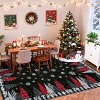 Christmas Area Rugs, Washable Buffalo Plaid Xmas Tree Merry Christmas Area Rug, Non-Slip Soft Thin Throw Carpet Non-Shedding for Living Room - 2 of 4