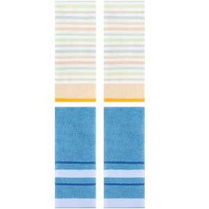 REGALWOVEN 4 Pcs Striped Soft Comfortable Absorbent Bathroom Hand Towel for Home - 1 of 4