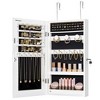SONGMICS Mirror Jewelry Cabinet Armoire with Built-in LED Lights Wall or Door Mounted Jewelry Storage Organizer - 3 of 4