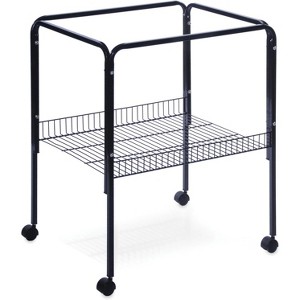 Prevue Pet Products Rolling Stand with Shelf, Black Small - 1 of 4