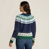 Lands' End Women's Lofty Birdseye Fair Isle Cardigan Sweater - 2 of 4