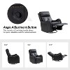 Set of 2 Flavio Genuine Leather Swivel Rocker Recliner with nailhead trims for living room| ART OF LIVING DESIGNS - 3 of 4