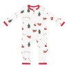 Kyte Baby Zippered Romper in Santa Sleigh - 2 of 4