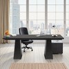Lirago,63-Inch Rustic Farmhouse Wood Desk – Tapered Legs & Particleboard Construction Computer Desk - 2 of 4