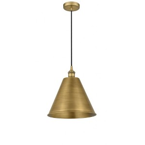 Edison Cone - 1 Light Cord Hung Mini Pendant In Industrial Style-14.75 Inches Tall and 12 Inches Wide - 1 of 1