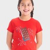 Girls' Short Sleeve 4th of July 'Ice Cream Sandwich' Graphic T-Shirt - Cat & Jack™ Red - 2 of 4