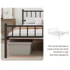 Generic Metal Platform Queen Bed Frame with Headboard Sturdy Steel Slats Support - 4 of 4