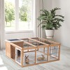 PawHut Rabbit Hutch Bunny Cage with Openable Main House Indoor Outdoor Waterproof Rabbit House Guinea Pig Cage for Small Animals - 2 of 4