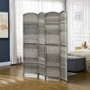 NicBex Room Divider Folding Hand-Woven Privacy Screen with Wood Legs Partition for Home & Office - 2 of 4