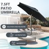 Okak 7.5 Ft Outdoor Patio Umbrella,Table Umbrella for Patio,Market Umbrella Outdoor with Crank&Push Button Tilt,Base Not Included - 2 of 4