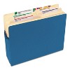 Smead 1 3/4" Exp Colored File Pocket Straight Tab Letter Blue 73215 - 2 of 4