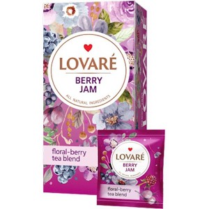 Lovare Berry Jam Floral-Berry Tea 24 Pieces 36g - Herbal Infusion With Mixed Berry Flavors, Refreshing Fruit Tea Blend - Grea - 1 of 1
