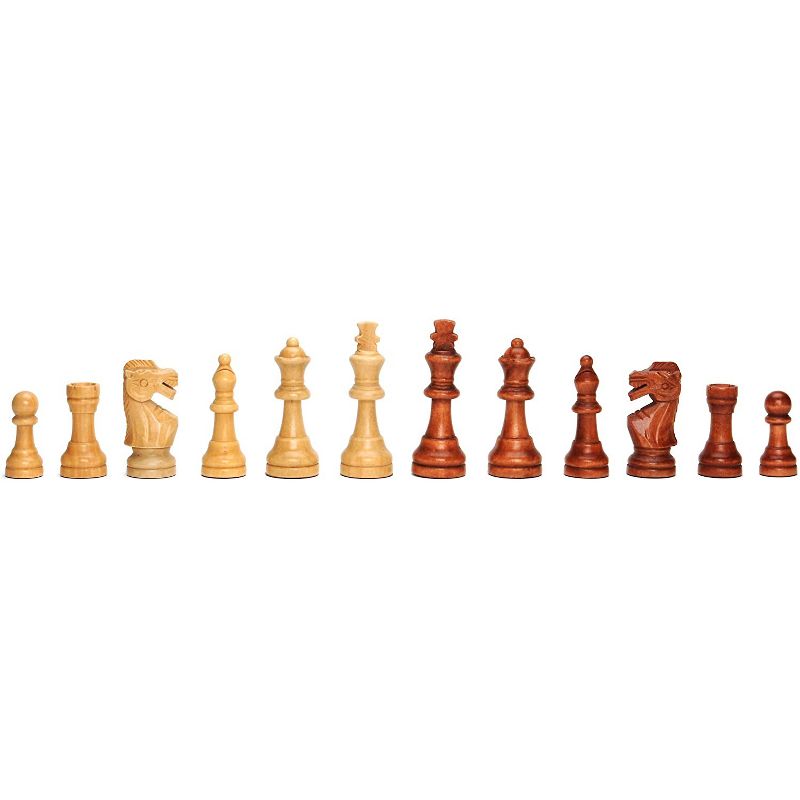 WE Games Classic Staunton Wood Chess Set, Wood Board 15 in., 3.75 in. King, 6 of 9