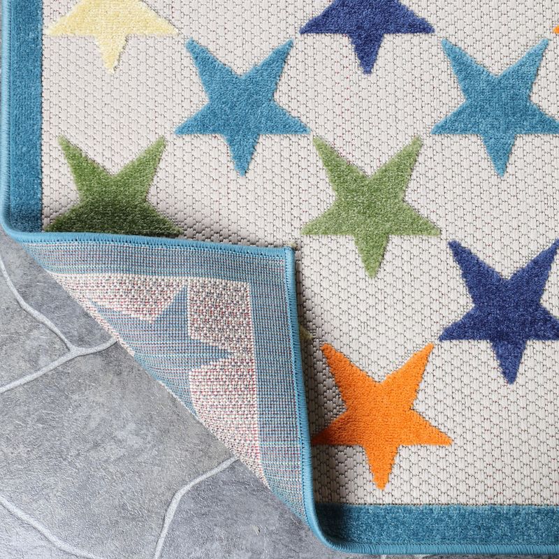 Whimsical Stars Modern Indoor Outdoor Area Rug by Blue Nile Mills, 5 of 10