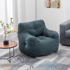 Airsurfer Soft Teddy Fabric Tufted Foam Bean Bag Chair With Teddy Fabric Green - 2 of 4