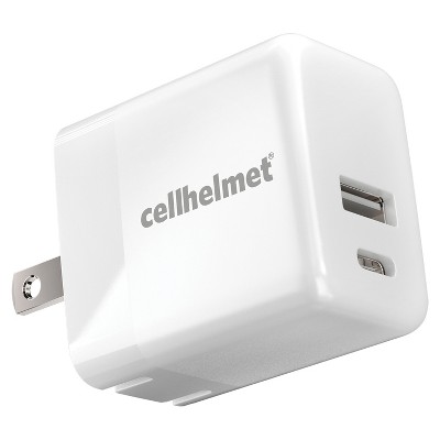 Cellhelmet 20-watt Wall Block Charger Usb And Usb-c Port :