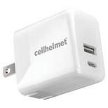 Cellhelmet 20-Watt Dual Wall Block Charger with USB and USB-C Port