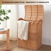 Solhome Apostle Rectangular Woven Resin Wicker Laundry Hamper 18.5" x 14.6" x 24" Natural Brown - 4 of 4