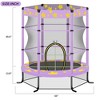4.5FT Kids Trampoline with Safety Enclosure Net, 55" Outdoor Indoor Trampoline for Kids, 4A -ModernLuxe - 3 of 4