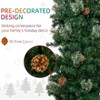 Slim Artificial Christmas Tree with Realistic Branches and Pine Cones, Metal Base for Holiday Décor – 9.5 FT - 2 of 4
