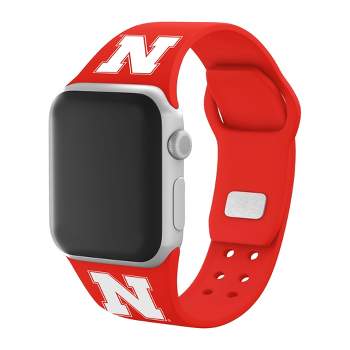 NCAA Nebraska Huskers Silicone Apple Watch Band - Red