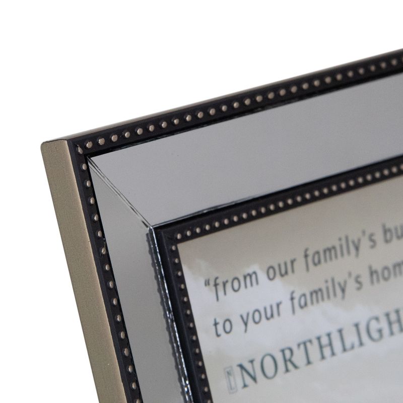 Northlight Black and Silver Mirrored Photo Frame for 8" x 10" Photo, 4 of 6