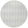 Silver And Ivory Geometric Washable Indoor Outdoor Area Rug - 4 of 4