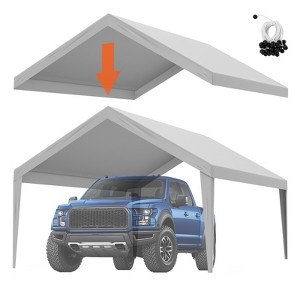 VEVOR Carport Replacement Canopy Cover 13 x 20 ft, Garage Top Tent Shelter Tarp Heavy-Duty Waterproof, Grey (Only Top Cover, Frame Not Include) - 1 of 4